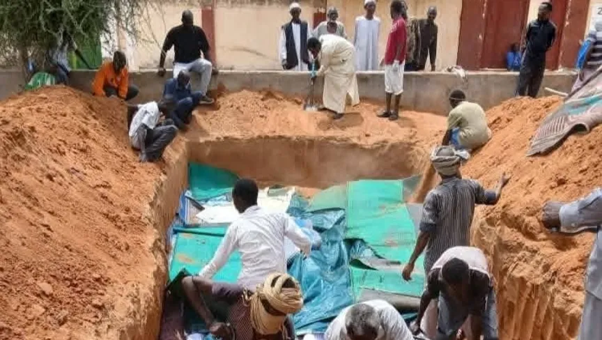 دفن ضحايا